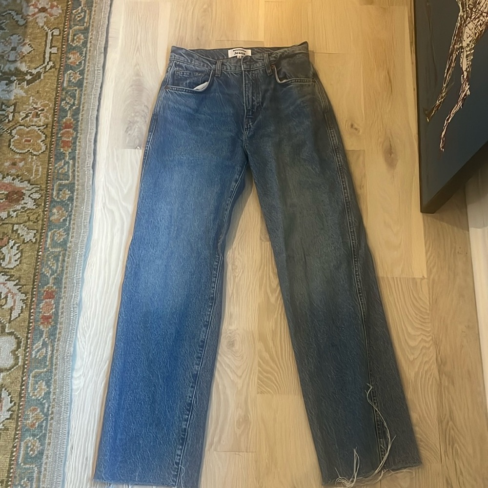 Reformation Val 90s mid rise straight jeans, size 26